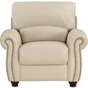 The appearance of Foxborough Chair In Cream designed by Homelegance in the traditional interior design. This cream piece of furniture  was selected by 1StopBedrooms from Foxborough Collection to add a touch of cosiness and style into your home. Sku: 9269CR-1. Material: Leather.