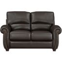 The appearance of Foxborough Leather Loveseat In Brown designed by Homelegance in the traditional interior design. This brown piece of furniture was selected by 1StopBedrooms from Foxborough Collection to add a touch of cosiness and style into your home. Sku: 9269DB-2. Material: Leather.
