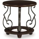 The appearance of Frallyn End Table In Dark Brown designed by Signature Design by Ashley in the traditional interior design. This dark brown piece of furniture  was selected by 1StopBedrooms from Frallyn Collection to add a touch of cosiness and style into your home. Sku: T623-6. Material: Wood.