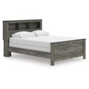 Frandern Queen Bookcase Panel Bed In Gray