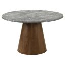 Franklin 50-Inch Round Dining Table In Grey and Dark Oak