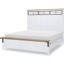 The appearance of Franklin White Two Tone Queen Panel Bed designed by Legacy Classic in the modern / contemporary interior design. This white piece of furniture was selected by 1StopBedrooms from Franklin Collection to add a touch of cosiness and style into your home. Sku: 1561-4205;1561-4215;1561-4905. Bed Type: Panel Bed. Bed Size: Queen. Material: Wood Veneer.