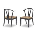 The appearance of Franklin Wishbone Back Side Chair Set of 2 In Harvest Oak and Natural White designed by Legacy Classic in the country / farmhouse interior design. This harvest oak and natural white piece of furniture was selected by 1StopBedrooms from Franklin Collection to add a touch of cosiness and style into your home. Sku: N1562-140. Material: Hardwood.