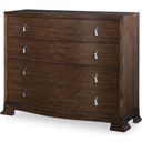 The appearance of Frasier Serpentine Master Chest In Brunette designed by Century Furniture in the  interior design. This brunette piece of furniture  was selected by 1StopBedrooms from Citation Collection to add a touch of cosiness and style into your home. Sku: B1H-201. Material: Walnut Veneer.