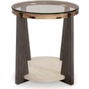The appearance of Frazwa End Table In Multi designed by Signature Design by Ashley in the modern / contemporary interior design. This multi piece of furniture was selected by 1StopBedrooms from Frazwa Collection to add a touch of cosiness and style into your home. Sku: T432-6. Material: Glass.
