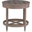 Freya Laminate Round End Table In Walnut