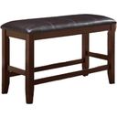The appearance of Fulton Counter Height Bench designed by Crown Mark in the transitional interior design. This dark brown piece of furniture  was selected by 1StopBedrooms from Fulton Collection to add a touch of cosiness and style into your home. Sku: 2727-Bench-V. Material: Wood.