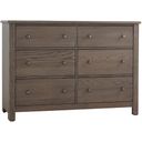 The appearance of Fundamentals 6 Drawer Dresser In Grey designed by Vaughan Bassett in the transitional interior design. This grey piece of furniture was selected by 1StopBedrooms from Fundamentals Collection to add a touch of cosiness and style into your home. Sku: 11-002. Material: Wood.