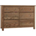 The appearance of Fundamentals 6 Drawer Dresser In Natural designed by Vaughan Bassett in the transitional interior design. This natural piece of furniture was selected by 1StopBedrooms from Fundamentals Collection to add a touch of cosiness and style into your home. Sku: 12-002. Material: Wood.