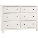 The appearance of Fundamentals 6 Drawer Dresser In White designed by Vaughan Bassett in the transitional interior design. This white piece of furniture  was selected by 1StopBedrooms from Fundamentals Collection to add a touch of cosiness and style into your home. Sku: 16-002. Material: Wood.