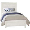 The appearance of Fundamentals Twin Bed In White designed by Vaughan Bassett in the modern / contemporary interior design. This white piece of furniture was selected by 1StopBedrooms from Fundamentals Collection to add a touch of cosiness and style into your home. Sku: 16-331;16-133;16-900. Bed Type: Panel Bed. Material: Wood. Bed Size: Twin.