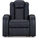 The appearance of Fyne-Dyme Power Recliner In Sapphire designed by Signature Design by Ashley in the modern / contemporary interior design. This sapphire piece of furniture was selected by 1StopBedrooms from Fyne-Dyme Collection to add a touch of cosiness and style into your home. Sku: 3660313. Material: Faux Leather.
