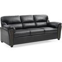 The appearance of Glory Furniture Olney G263-S Sofa In Black designed by Glory in the transitional interior design. This black piece of furniture was selected by 1StopBedrooms from Olney Collection to add a touch of cosiness and style into your home. Sku: G263-S-Sofa. Material: Bonded Leather.