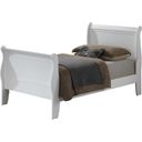 The appearance of Glory Furniture G3190 Twin Bed in White designed by Glory in the traditional interior design. This white piece of furniture was selected by 1StopBedrooms from G3190 Collection to add a touch of cosiness and style into your home. Sku: G3190A-TB Box 1;G3190A-TB Box 2. Bed Type: Sleigh Bed. Material: Wood. Bed Size: Twin.