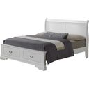 The appearance of Glory Furniture G3190 King Low Profile Storage Bed in White designed by Glory in the traditional interior design. This white piece of furniture was selected by 1StopBedrooms from G3190 Collection to add a touch of cosiness and style into your home. Sku: G3190D-KSB2 Box 1;G3190D-KSB2 Box 2;G3190D-KSB2 Box 4;G3190D-KSB2 Box 3. Bed Type: Storage Bed. Material: Wood. Bed Size: King.