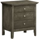 The appearance of G5405 Drawer Nightstand designed by Glory in the modern / contemporary interior design. This gray piece of furniture  was selected by 1StopBedrooms from G54 Collection to add a touch of cosiness and style into your home. Sku: G5405-N-3 Drawer Nightstand. Material: Wood.