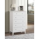 The appearance of G5490 Chest (White) designed by Glory in the transitional interior design. This white piece of furniture was selected by 1StopBedrooms from G54 Collection to add a touch of cosiness and style into your home. Sku: G5490-CH-5 Drawer Chest. Material: Wood.
