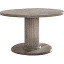 The appearance of Gabrian Round Dining Table designed by ACME in the transitional interior design. This gray piece of furniture was selected by 1StopBedrooms from Gabrian Collection to add a touch of cosiness and style into your home. Sku: 71725T;71726ST. Table Top Shape: Round. Material: Wood. Size: 47".