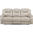 The appearance of Gainesville Double Reclining Sofa In Beige designed by Homelegance in the transitional interior design. This beige piece of furniture  was selected by 1StopBedrooms from Gainesville Collection to add a touch of cosiness and style into your home. Sku: 8560PT-3. Material: Microfiber.
