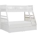 The appearance of Galen Twin/Full Bunk Bed with Storage Boxes In White designed by Homelegance in the modern / contemporary interior design. This white piece of furniture was selected by 1StopBedrooms from Galen Collection to add a touch of cosiness and style into your home. Sku: B2053TFW-1;B2053TFW-2;B2053TFW-SL;B2053W-T. Bed Type: Bunk Bed. Material: Wood. Bed Size: Twin Over Full.