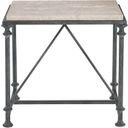 The appearance of Galesbury Metal End Table designed by Bernhardt in the transitional interior design. This antique silver/travertine stone piece of furniture  was selected by 1StopBedrooms from Galesbury Collection to add a touch of cosiness and style into your home. Sku: 537121. Material: Steel.