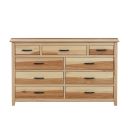 The appearance of Gallagher Dresser In Natural Hickory designed by A-America in the transitional interior design. This hickory piece of furniture  was selected by 1StopBedrooms from Gallagher Collection to add a touch of cosiness and style into your home. Sku: GALNH5510. Material: Wood.