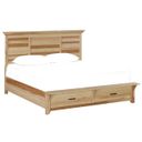 The appearance of Gallagher Queen Storage Bed In Natural Hickory designed by A-America in the transitional interior design. This hickory piece of furniture  was selected by 1StopBedrooms from Gallagher Collection to add a touch of cosiness and style into your home. Sku: GALNH503H;GALNH503G;GALNH503R;GALNH503P. Bed Type: Storage Bed. Material: Wood. Bed Size: Queen.