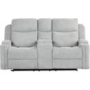 The appearance of Galya Motion Loveseat with Console In Light Gray Chenille designed by ACME in the transitional interior design. This light gray chenille piece of furniture was selected by 1StopBedrooms from Galya Collection to add a touch of cosiness and style into your home. Sku: LV04681. Material: Wood.