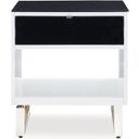 The appearance of Gardoni End Table In White And Black designed by Signature Design by Ashley in the modern / contemporary interior design. This white/black piece of furniture  was selected by 1StopBedrooms from Gardoni Collection to add a touch of cosiness and style into your home. Sku: T756-3. Material: Glass.