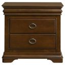 Garland 3-Drawer Nightstand Bedside Table In Brown Cherry