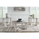 The appearance of Garnilly White Wash Table Set of 3 designed by Signature Design by Ashley in the modern / contemporary interior design. This white wash piece of furniture was selected by 1StopBedrooms from Garnilly Collection to add a touch of cosiness and style into your home. Sku: T247-13. Material: Marble.