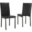 Garza Upholstered Dining Chairs Black Set of 2