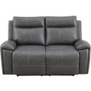 The appearance of Gaston Manual Reclining Loveseat In Gray designed by Steve Silver in the modern / contemporary interior design. This gray piece of furniture  was selected by 1StopBedrooms from Gaston Collection to add a touch of cosiness and style into your home. Sku: GAS800GL. Material: Plywood.