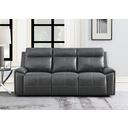 The appearance of Gaston Manual Reclining Sofa In Gray designed by Steve Silver in the modern / contemporary interior design. This gray piece of furniture  was selected by 1StopBedrooms from Gaston Collection to add a touch of cosiness and style into your home. Sku: GAS800GS. Material: Plywood.