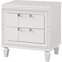 The appearance of Genoa Nightstand In White designed by Glory in the modern / contemporary interior design. This white piece of furniture  was selected by 1StopBedrooms from Genoa Collection to add a touch of cosiness and style into your home. Sku: G05790-N. Material: Wood.