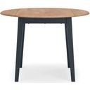 The appearance of Gesthaven Dining Drop Leaf Table In Natural and Blue designed by Signature Design by Ashley in the transitional interior design. This natural and blue piece of furniture was selected by 1StopBedrooms from Gesthaven Collection to add a touch of cosiness and style into your home. Sku: D399-15. Table Top Shape: Round. Material: Wood. Size: 42".