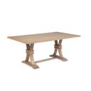 Gigi Wood Double Pedestal Dining Table in Rustic Light Oak