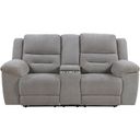 The appearance of Gilson Chenille Upholstered Reclining Loveseat In Grey designed by Coaster in the transitional interior design. This grey piece of furniture was selected by 1StopBedrooms from Gilson Collection to add a touch of cosiness and style into your home. Sku: 602552. Material: Polyester.