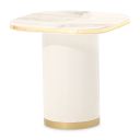 Gineverra End Table In Ivory Gold