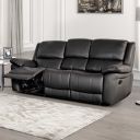 Glarus Manual Recliner Sofa In Black