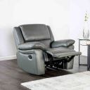 The appearance of Glarus Recliner Chair In Dark Gray designed by Furniture of America in the transitional interior design. This dark gray piece of furniture was selected by 1StopBedrooms from Glarus Collection to add a touch of cosiness and style into your home. Sku: FM69003DG-CH-M. Material: Leather.