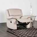 The appearance of Glarus Recliner Chair In White designed by Furniture of America in the transitional interior design. This white piece of furniture was selected by 1StopBedrooms from Glarus Collection to add a touch of cosiness and style into your home. Sku: FM69003WH-CH-M. Material: Leather.