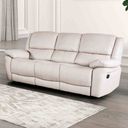 The appearance of Glarus Sofa In White designed by Furniture of America in the transitional interior design. This white piece of furniture was selected by 1StopBedrooms from Glarus Collection to add a touch of cosiness and style into your home. Sku: FM69003WH-SF-M. Material: Leather Match.