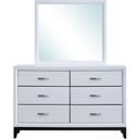 The appearance of Glasgow Dresser In White designed by Glory in the modern / contemporary interior design. This white piece of furniture  was selected by 1StopBedrooms from Glasgow Collection to add a touch of cosiness and style into your home. Sku: G04390-D. Material: Laminate.