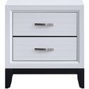 The appearance of Glasgow Nightstand In White designed by Glory in the modern / contemporary interior design. This white piece of furniture  was selected by 1StopBedrooms from Glasgow Collection to add a touch of cosiness and style into your home. Sku: G04390-N. Material: Laminate.