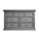 The appearance of Glenbrook 7 Drawer Dresser In Graphite Gray designed by Oxford Baby in the transitional interior design. This graphite gray piece of furniture  was selected by 1StopBedrooms from Glenbrook Collection to add a touch of cosiness and style into your home. Sku: 27037530. Material: Wood.