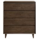 The appearance of Glenwood 4-Drawer Chest of Drawers In Warm Brown designed by Coaster in the transitional interior design. This warm brown piece of furniture was selected by 1StopBedrooms from Glenwood Collection to add a touch of cosiness and style into your home. Sku: 225015. Material: Plywood.