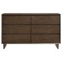 The appearance of Glenwood 6-Drawer Dresser Cabinet In Warm Brown designed by Coaster in the transitional interior design. This warm brown piece of furniture was selected by 1StopBedrooms from Glenwood Collection to add a touch of cosiness and style into your home. Sku: 225013. Material: Plywood.