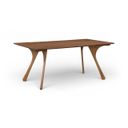 Glenwood 71 Inch Solid Wood and Walnut Veneer Dining Table In Brown