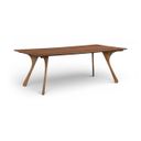 Glenwood 86.75 Inch Solid Wood and Walnut Veneer Dining Table In Brown